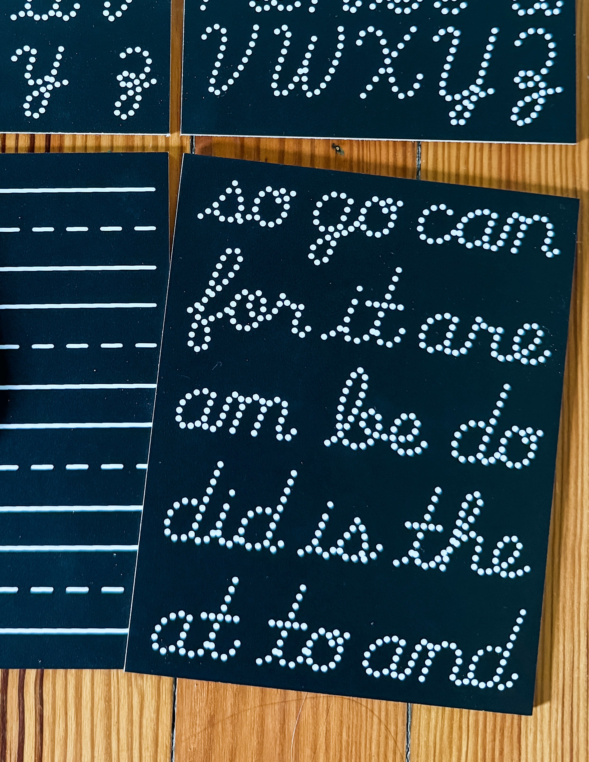 Travel Size Cursive Sight Words Chalkboard
