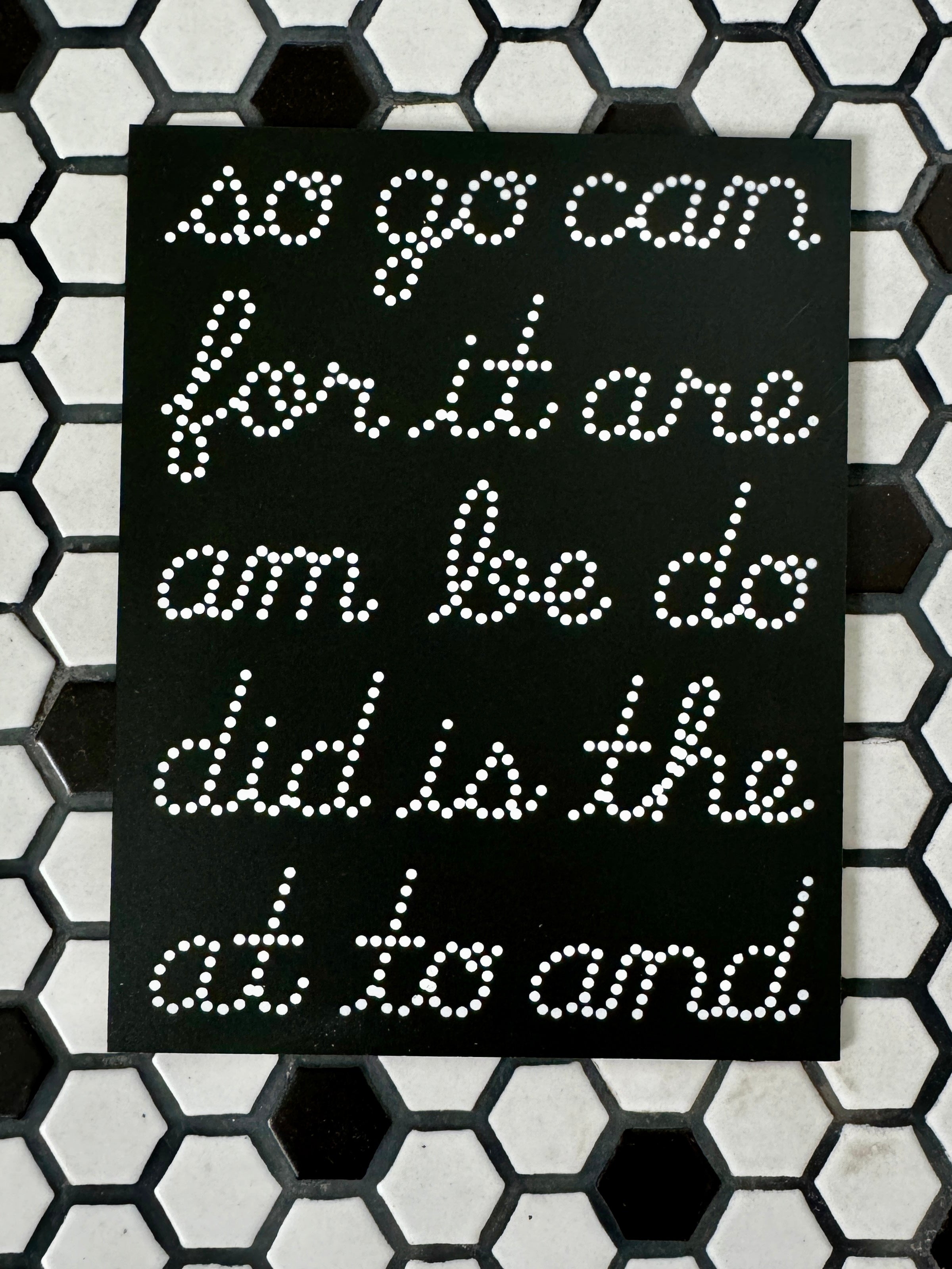 Travel Size Cursive Sight Words Chalkboard