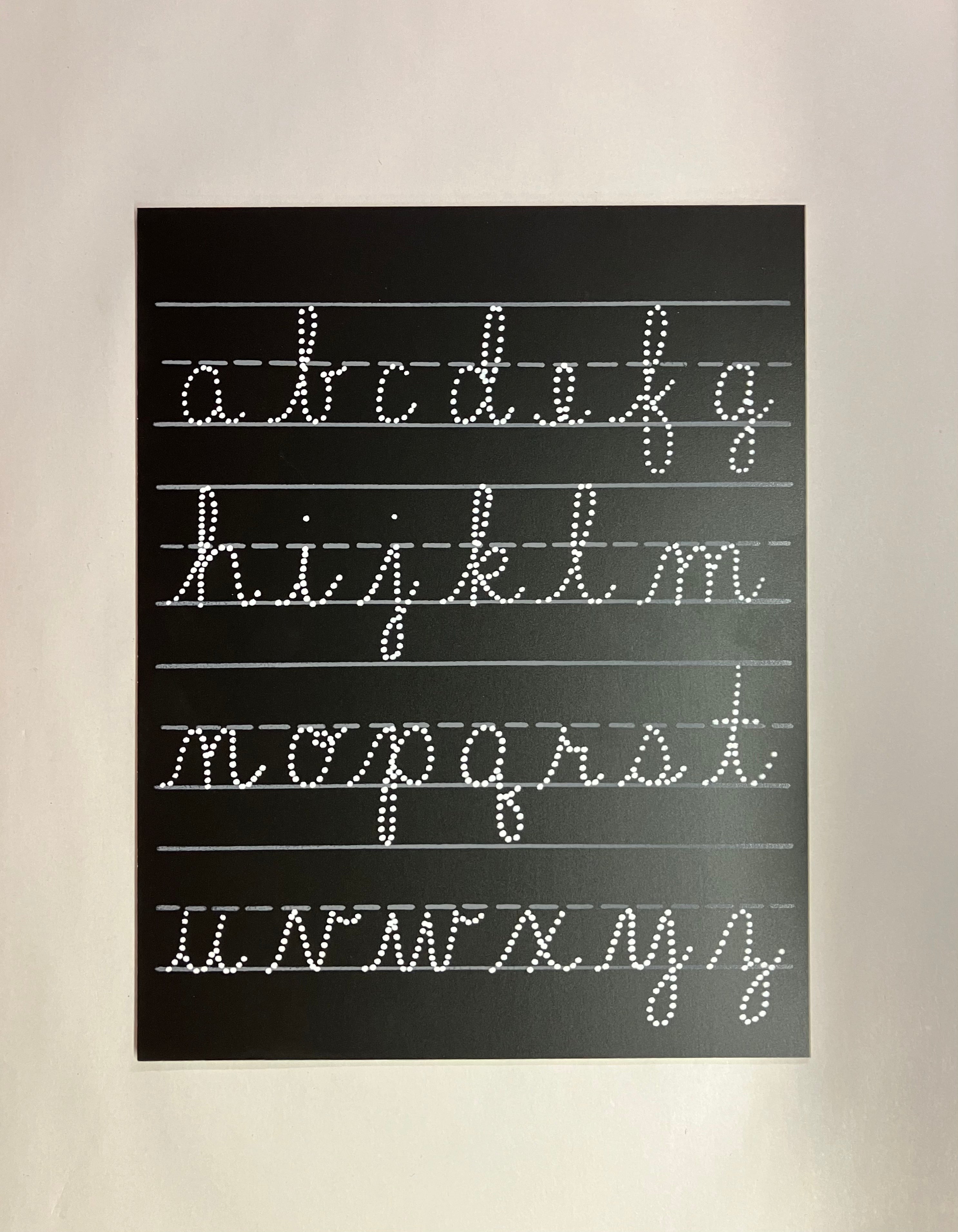 Cursive Lowercase ABC Chalkboard (Classic)