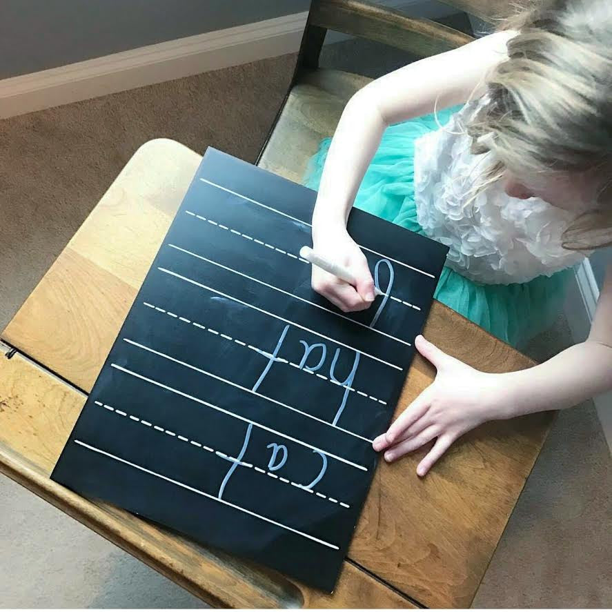 (NQP) 3 Line Trace-n-Erase Chalkboard (black)