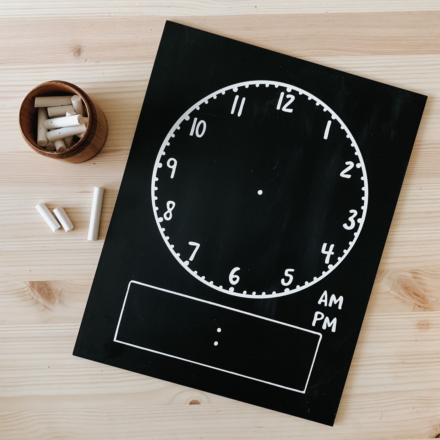 Clock Trace-n-Erase Chalkboard®