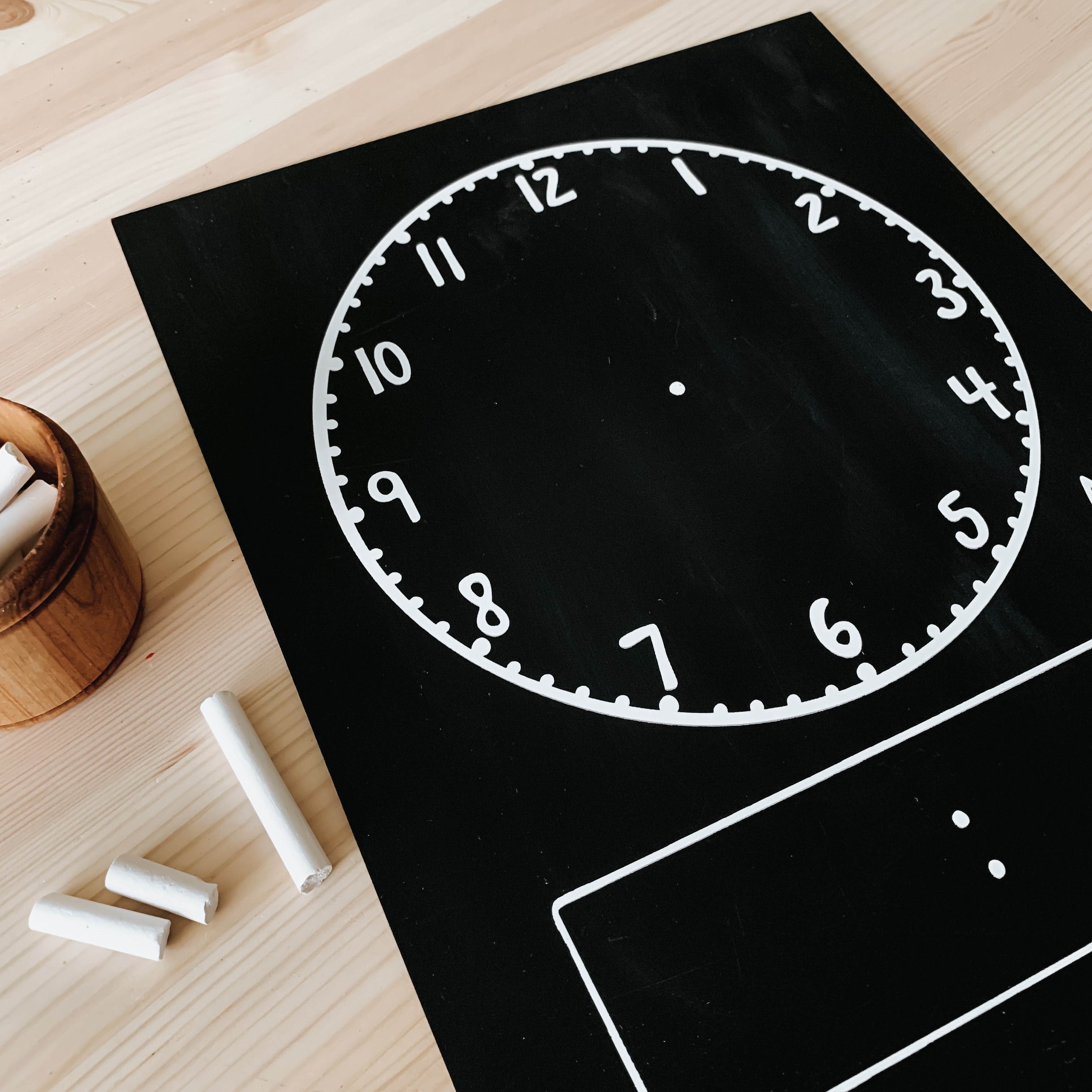 Clock Trace-n-Erase Chalkboard®