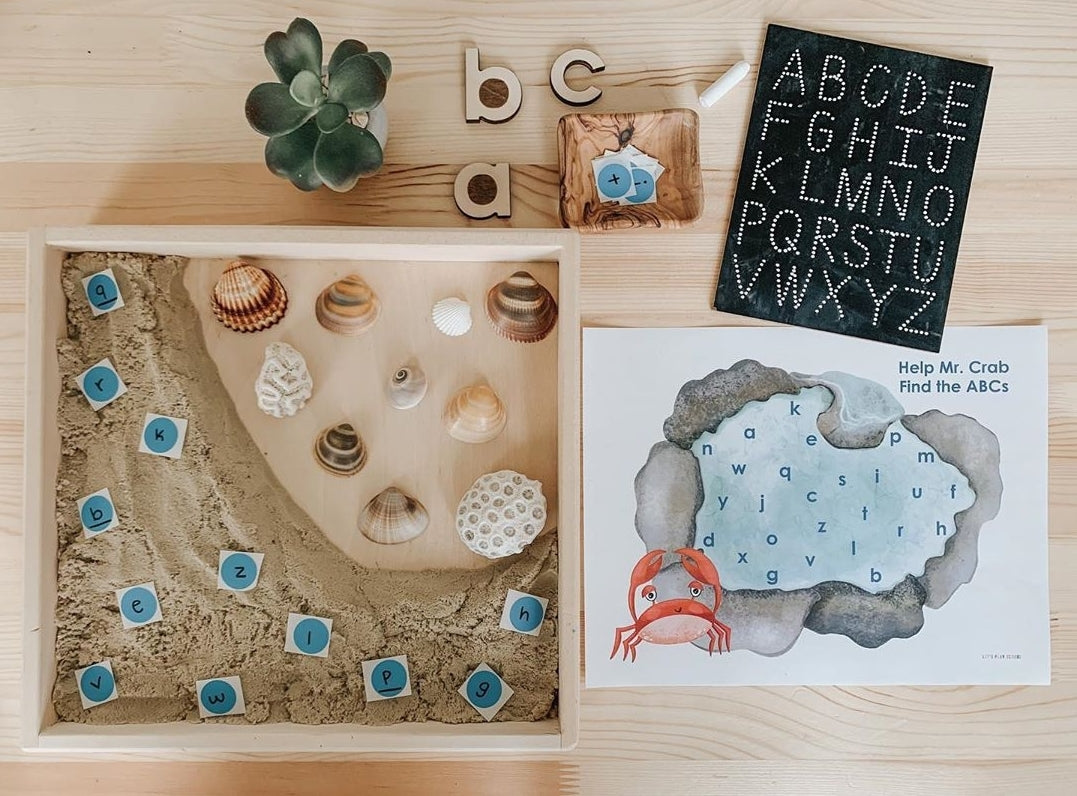 Travel Size Uppercase ABC Chalkboard