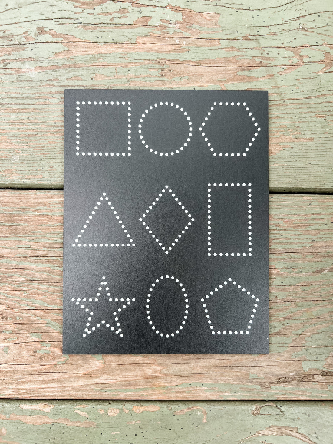 Travel Size Shapes Chalkboard