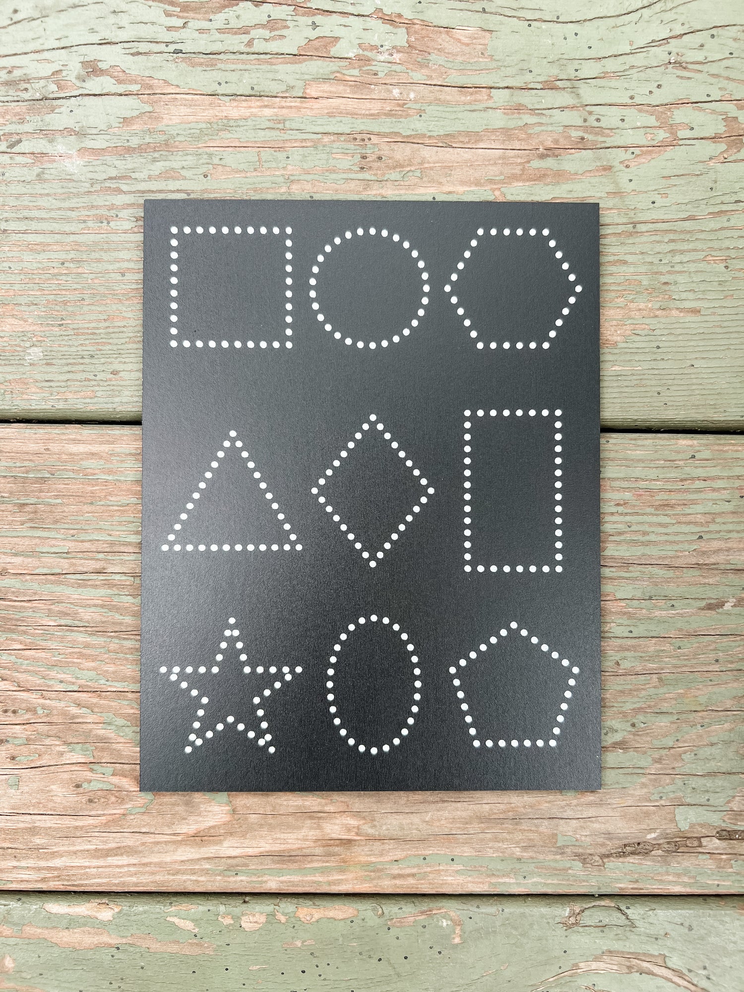 Travel Size Shapes Chalkboard