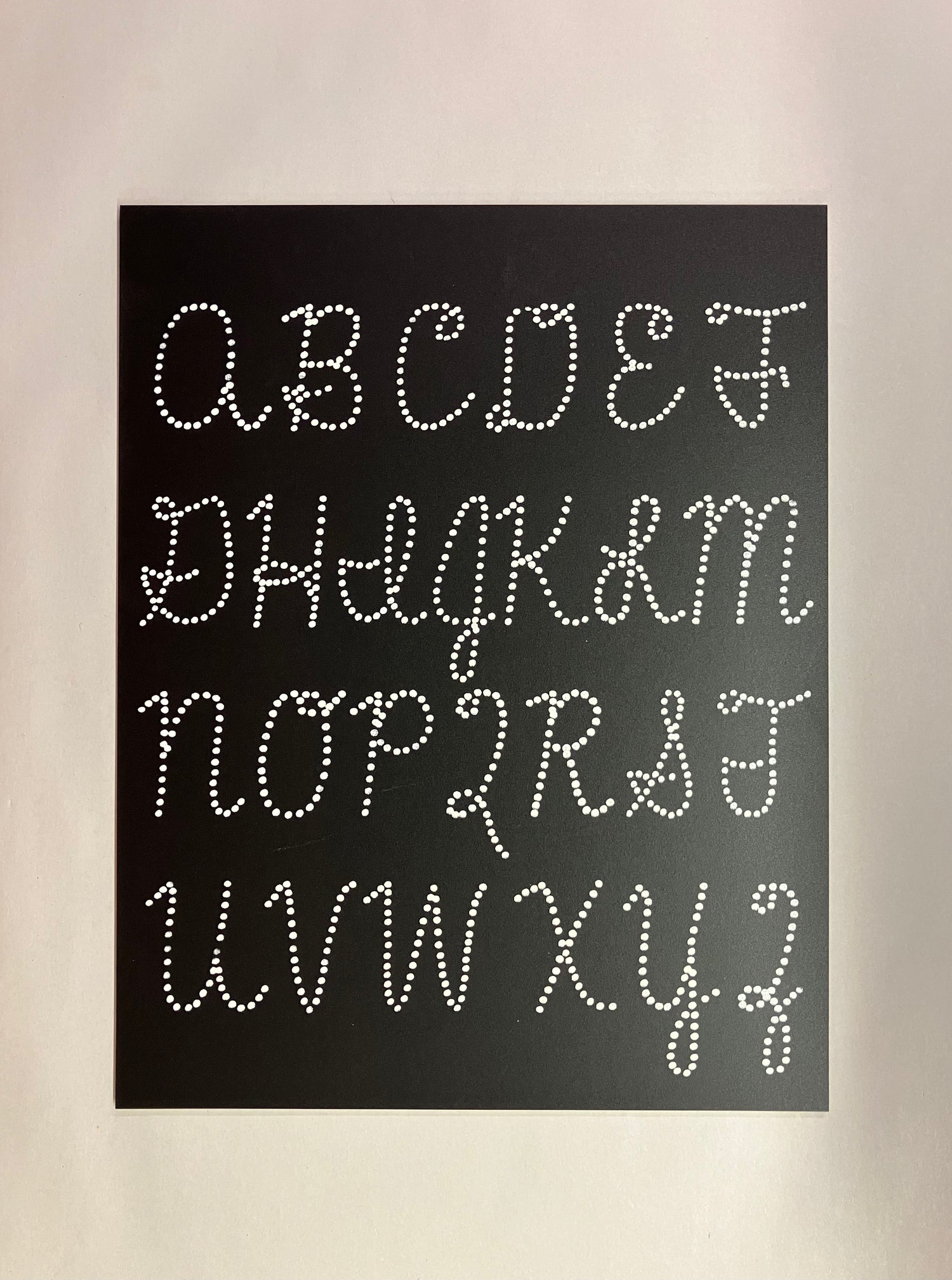 Cursive Uppercase ABC Chalkboard (Classic Unlined)