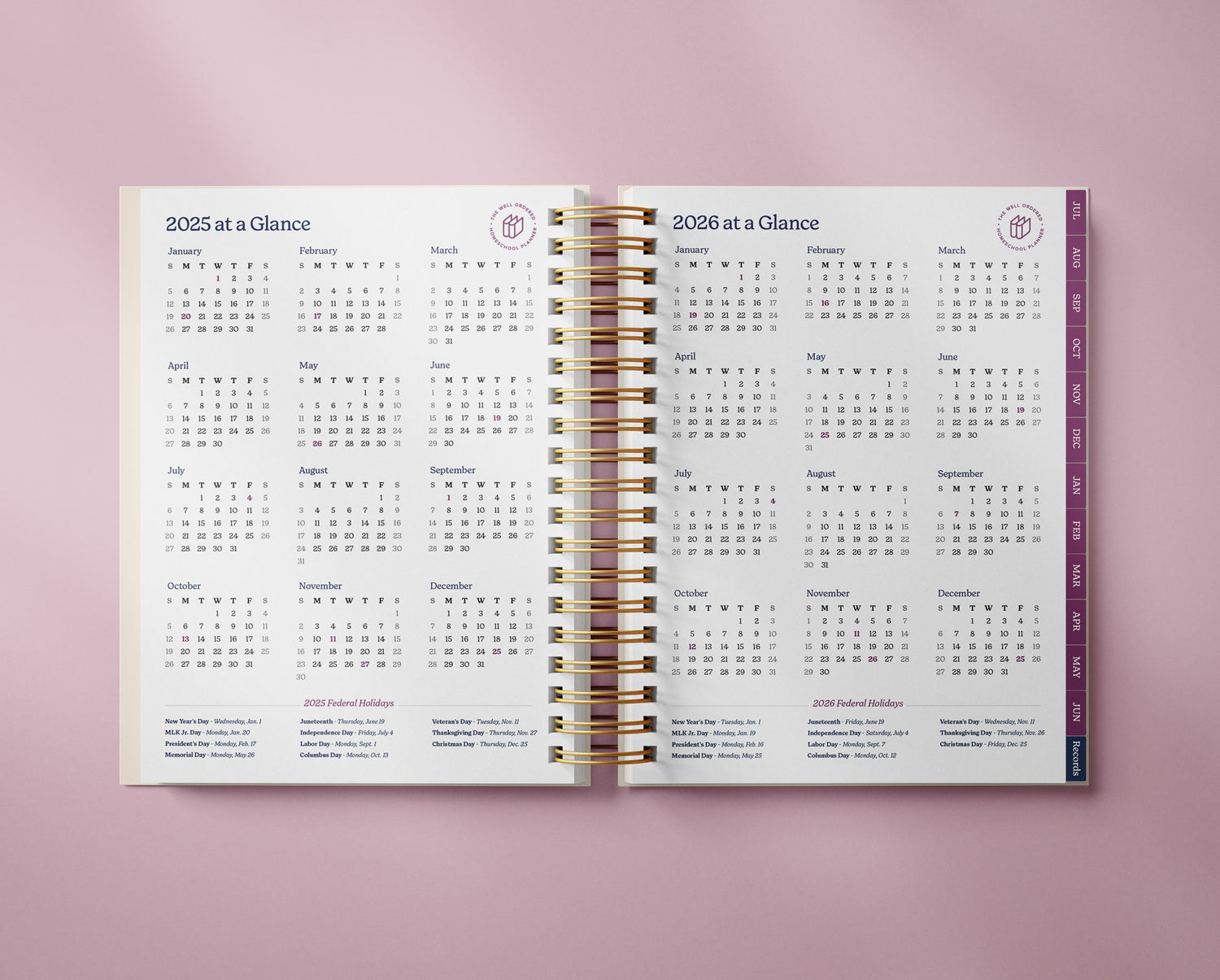 The Well Ordered Homeschool Planner - 2025-2026 Edition