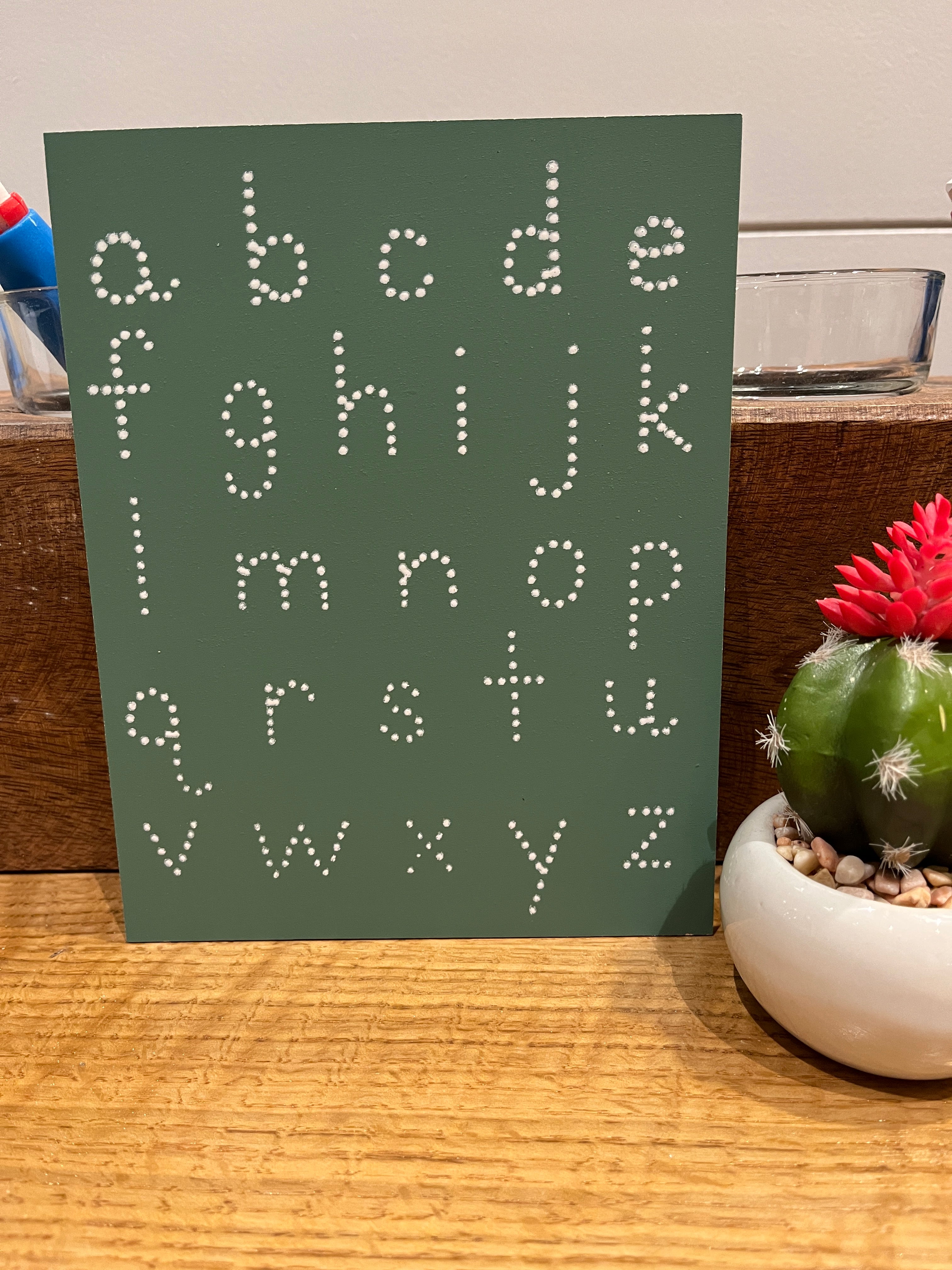 Travel Size Lowercase ABC Chalkboard (Green)