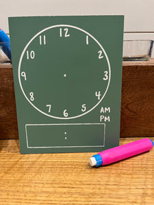 BYO Green Clock Chalkboard