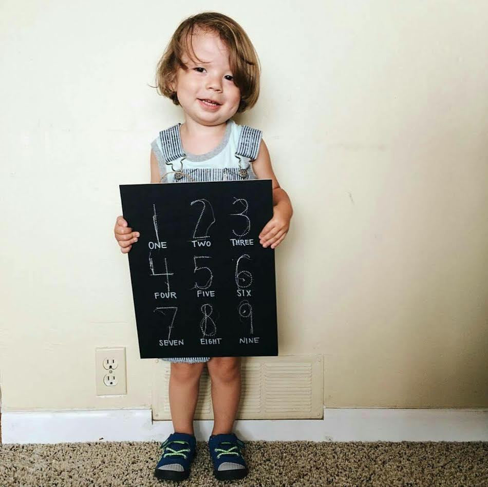 Traceable Numbers Trace-n-Erase Chalkboard® (Black)