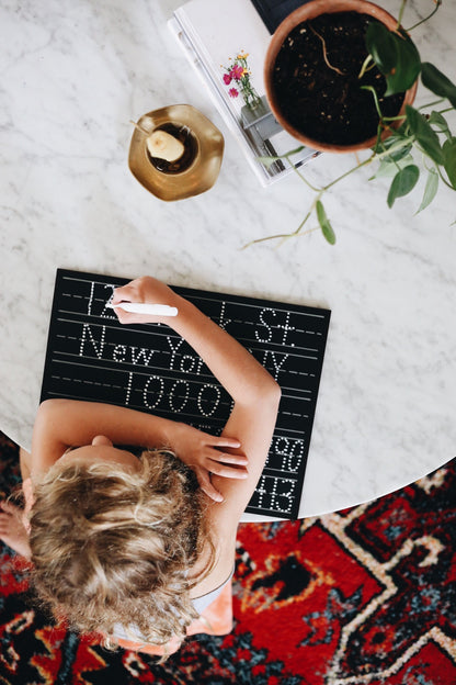 Personalized 5 Line (Extended) Chalkboard (11x14)