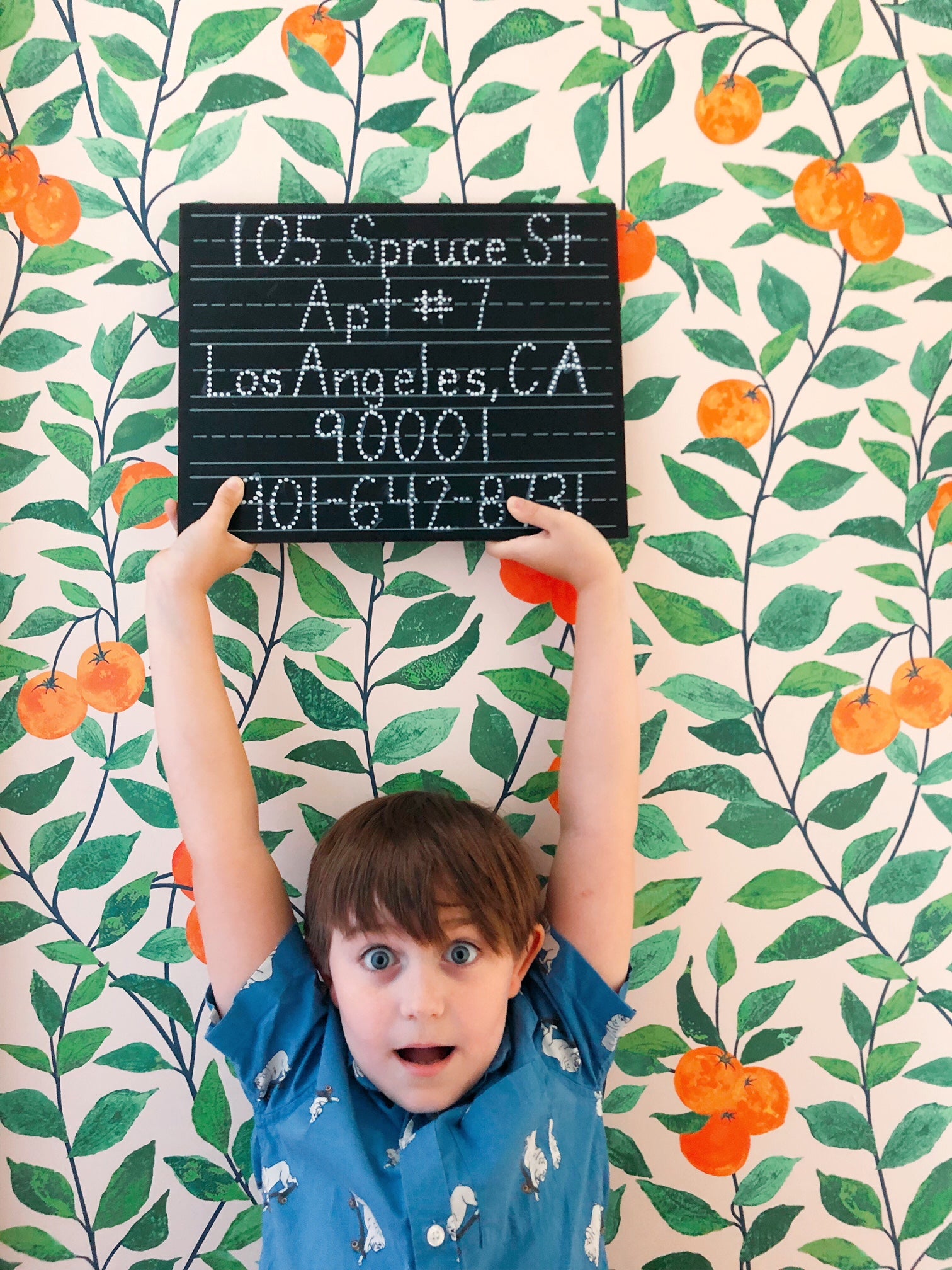 Personalized 5 Line (Extended) Chalkboard (11x14)