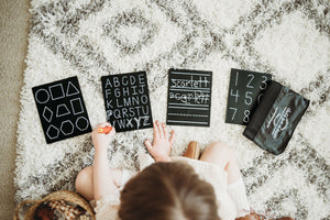Travel Size Uppercase ABC Chalkboard (Black)