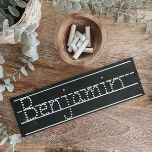 Step 1-2: The Name Tag - PRINT - (Black) Trace-n-Erase Chalkboard®
