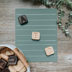 Step 1: (Lined) Green Practice Trace-n-Erase Chalkboard®