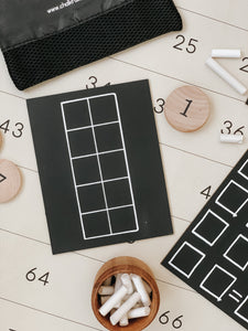 Travel Size Tens Frame Chalkboard (Black)