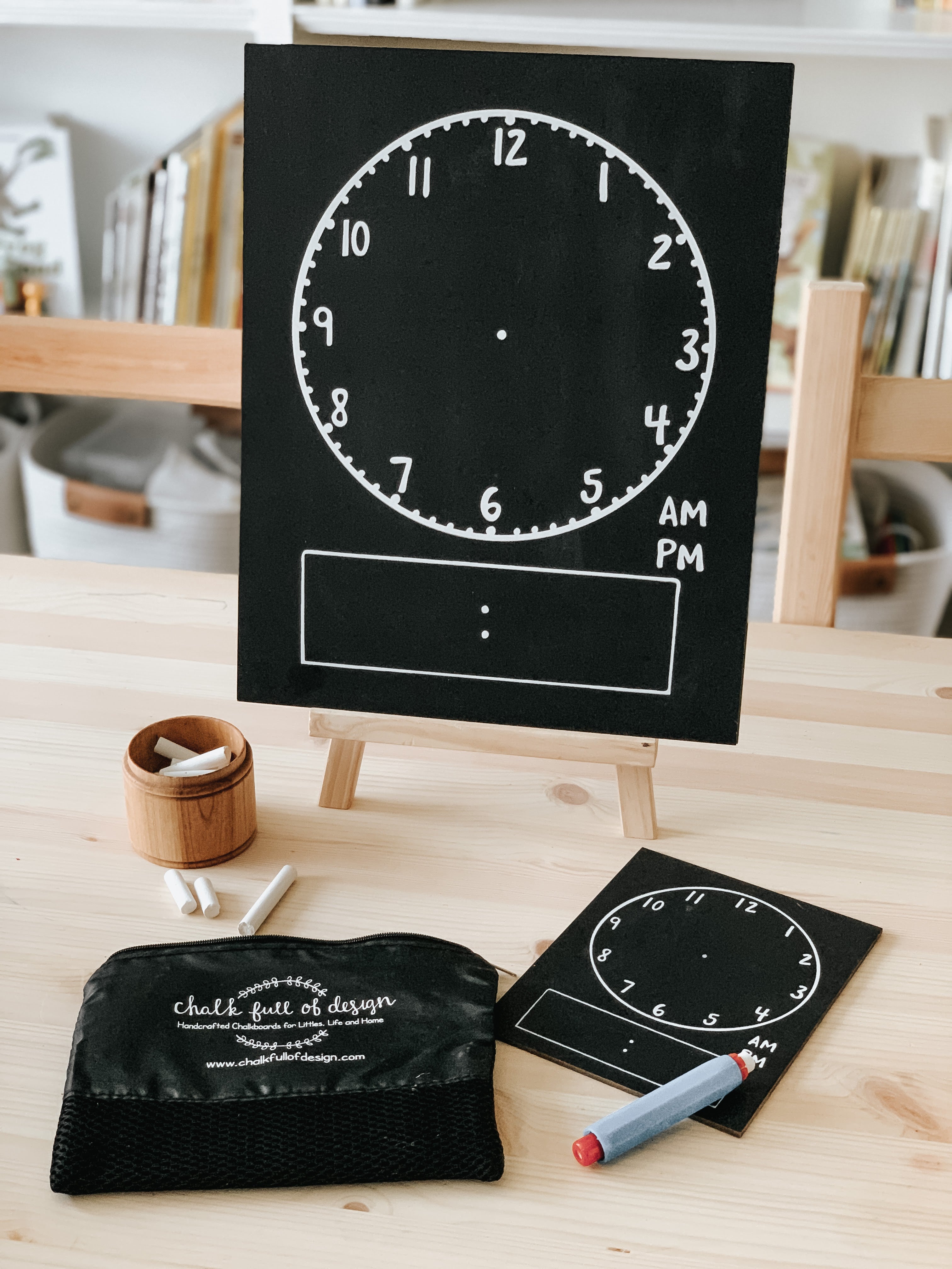 Clock Trace-n-Erase Chalkboard®