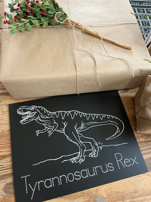 Tyrannosaurus Trace-n-Erase Chalkboard® (Black)
