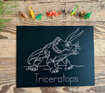 Triceratops Trace-n-Erase Chalkboard® (Black)