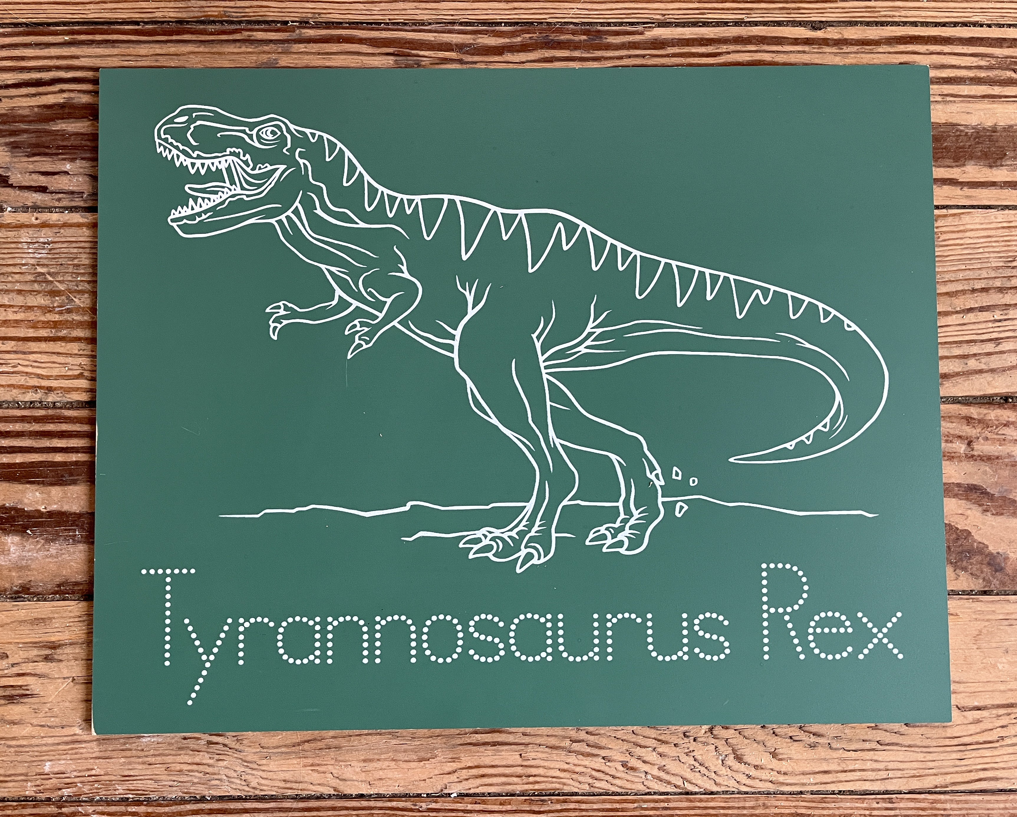 Step 2 - Green Tyrannosaurus Dinosaur Board