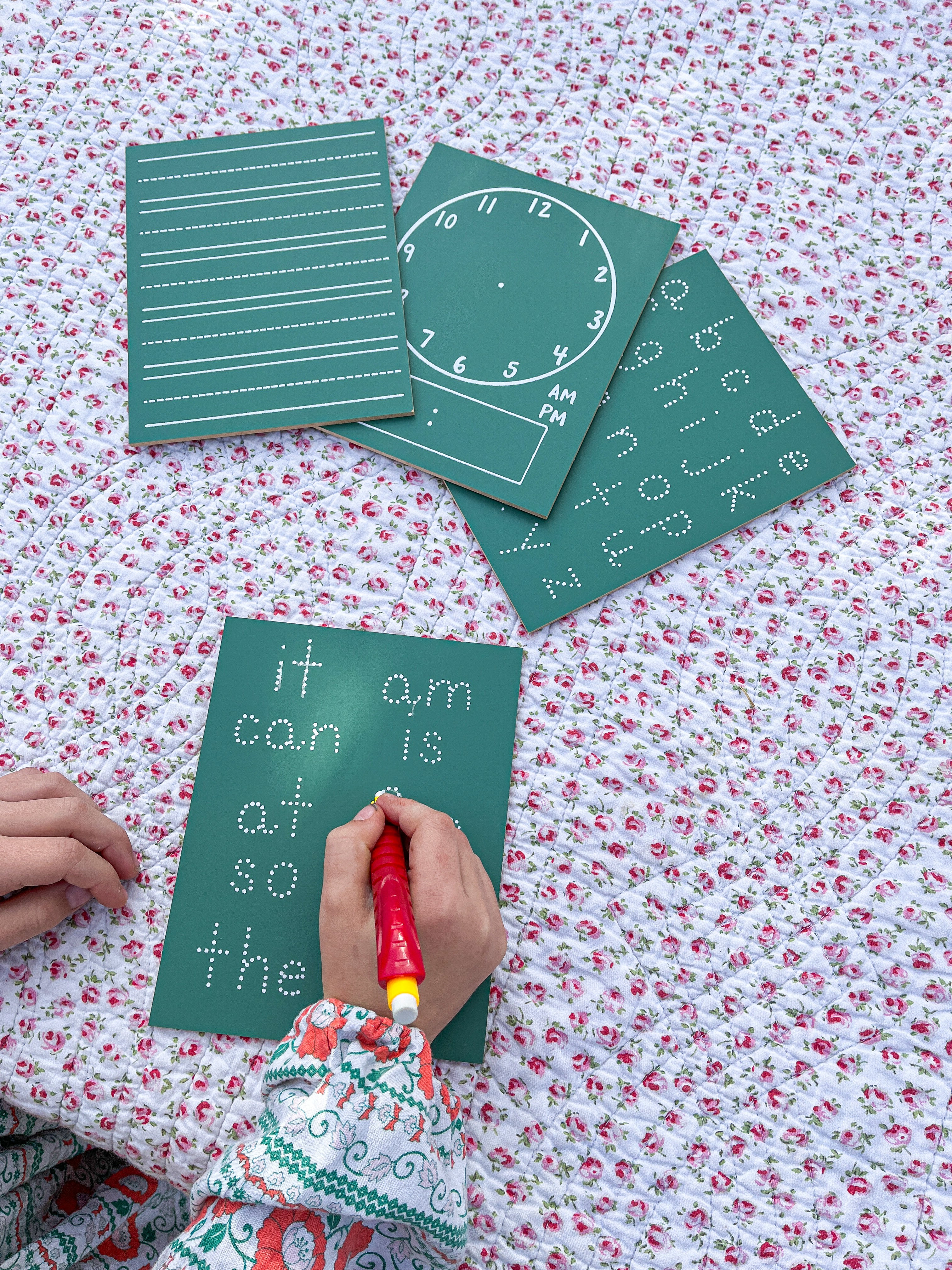 Step 2: Green Trace-n-Erase Chalkboard® Travel Set