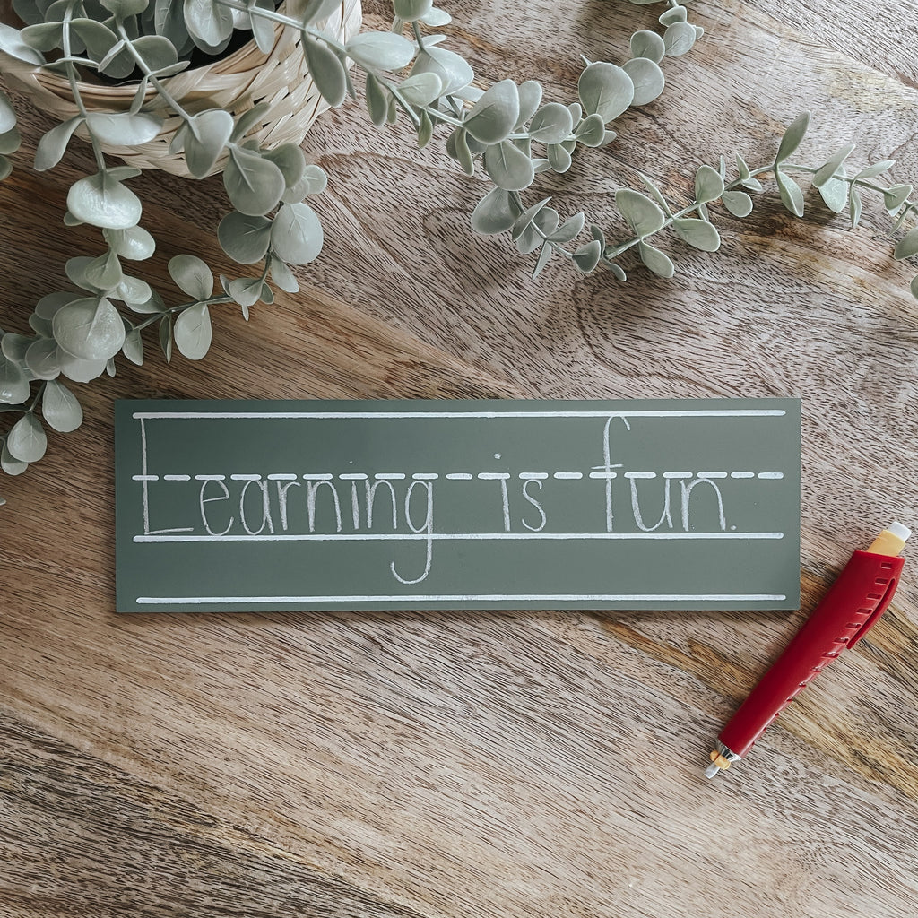 Step 1-3: The Learning Lane (Green) Trace-n-Erase Chalkboard®