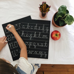 Lower Case Cursive ABC Trace-n-Erase Chalkboard®