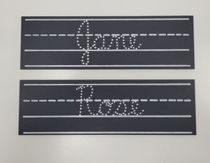 Step 3: The Name Tag - CURSIVE - (Black) Trace-n-Erase Chalkboard®