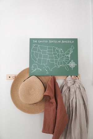 Step 4: United States Map (Green) Trace-n-Erase Chalkboard®