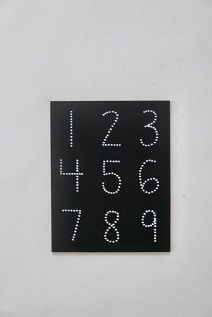 Travel Size Traceable Numbers Chalkboard (Black)