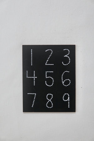 Travel Size Numbers Chalkboard (Black)