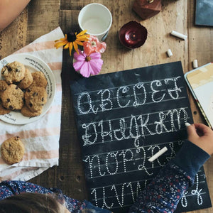 Uppercase Cursive ABC Trace-n-Erase Chalkboard®