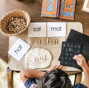 Travel Size Lowercase ABC Chalkboard (Black)
