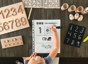Travel Size Traceable Numbers Chalkboard (Black)
