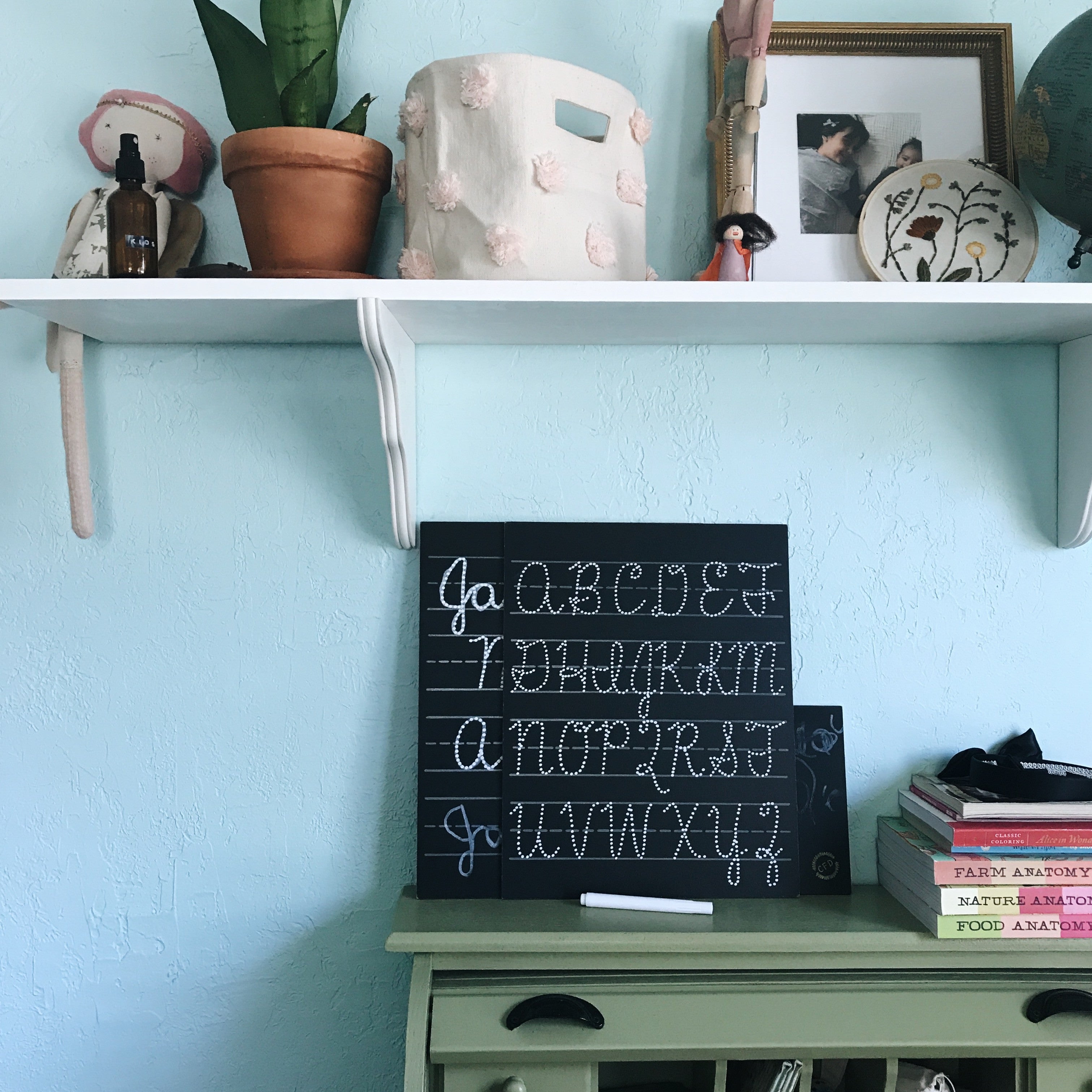 Uppercase Cursive ABC Trace-n-Erase Chalkboard®