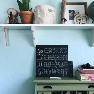 Uppercase Cursive ABC Trace-n-Erase Chalkboard®