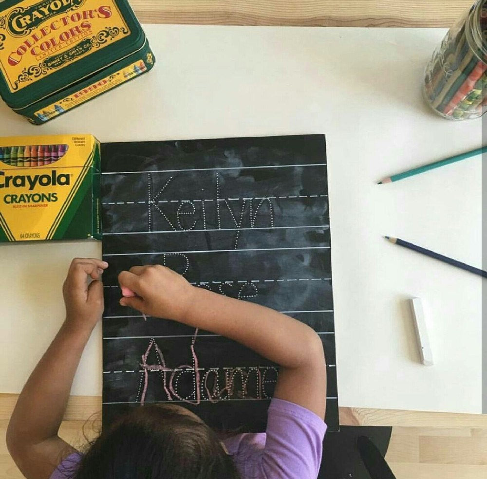 3 Line Personalized 11x14 Trace-n-Erase Chalkboard® (Black)