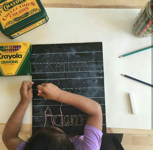 3 Line Personalized 11x14 Trace-n-Erase Chalkboard® (Black)