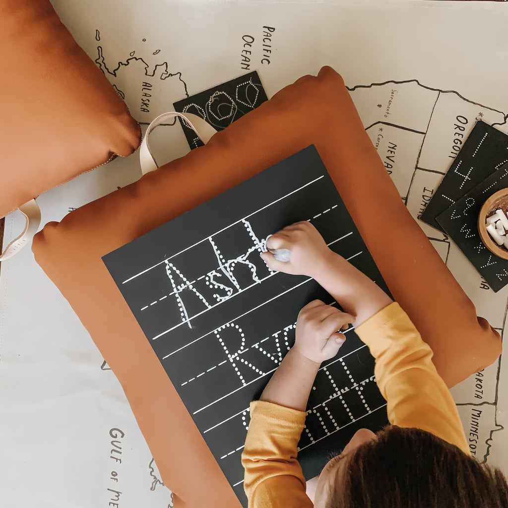 3 Line Personalized 11x14 Trace-n-Erase Chalkboard® (Black)