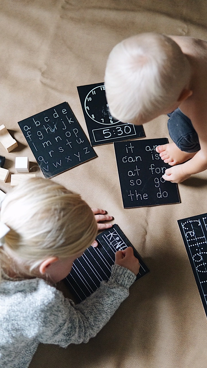 Step 2: Trace-n-Erase Chalkboard® Travel Set (Black)