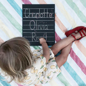 3 Line Personalized 11x14 Trace-n-Erase Chalkboard® (Black)